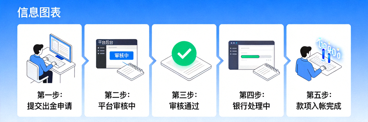 1xBet 出金流程示意圖：從提交申請到款項入帳的完整步驟展示