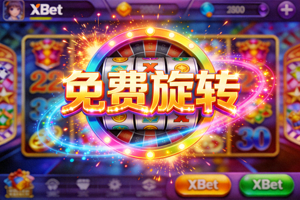 1xBet 視訊老虎機觸發免費旋轉獎勵回合的動畫特效畫面